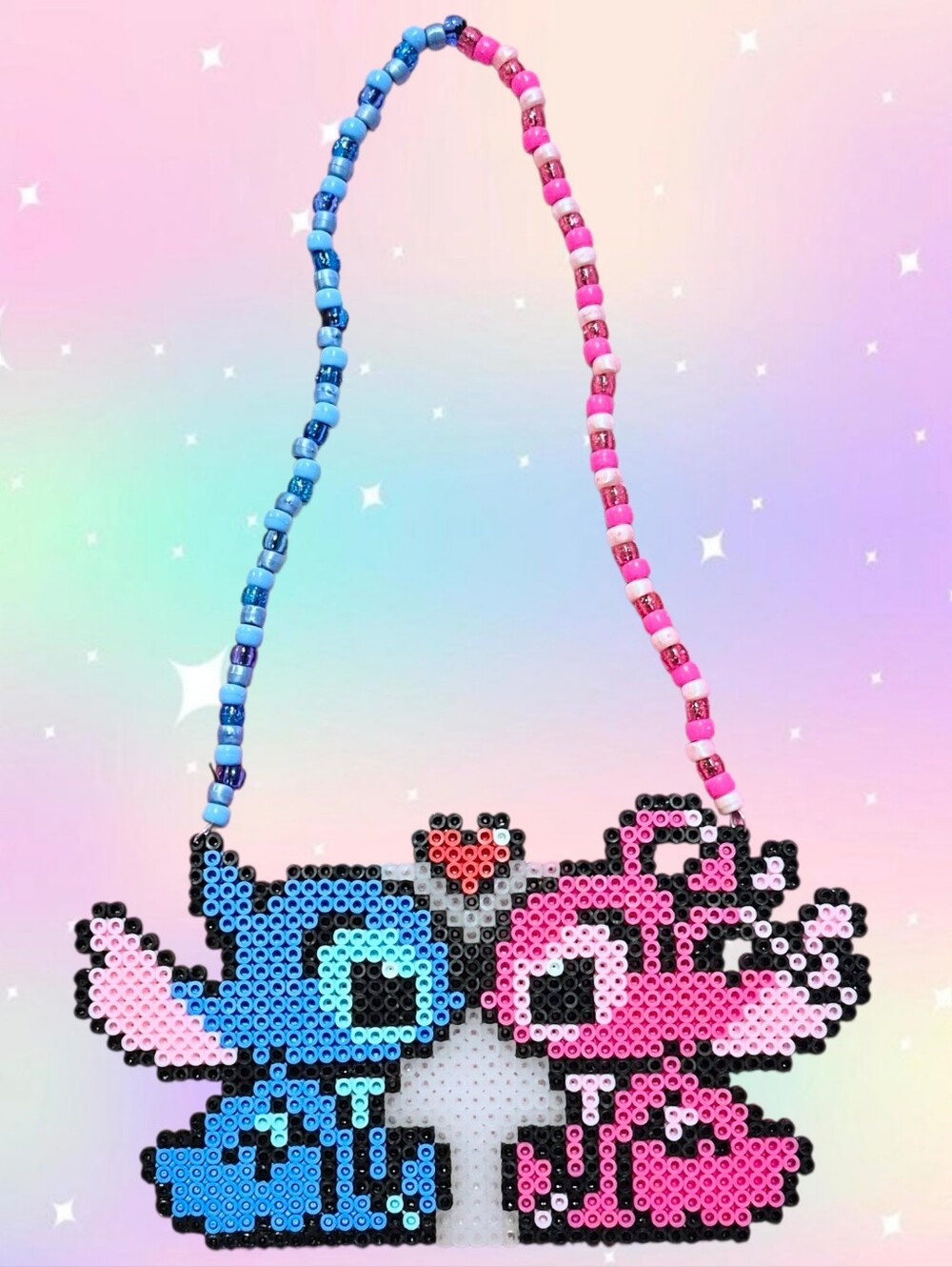 Stitch and Angel Kandi Necklace